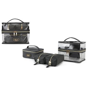 MKF Collection Emma Handbag Cosmetic Clear Case set by Mia K- 4 pieces - 1 of 4