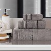 Zero Twist Cotton Floral Jacquard 3 Piece Bathroom Towel Set by Blue Nile Mills - 2 of 4
