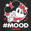 Girls' - Disney - Mickey Mouse Hashtag Mood Fitted Short Sleeve Graphic T-Shirt - 2 of 4