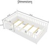 CAVINAS Twin Size Floor Bed with Super High Security Barrier and Door, Wooden Children's Floor Bed Frame - 3 of 4
