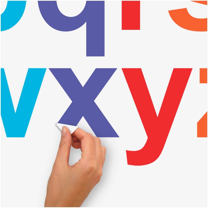 Colorful Lowercase Alphabet Giant Peel and Stick Kids&#39; Wall Decals - RoomMates, 5 of 7