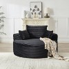 Vynxaria Modern 55"L Corduroy Sponge Single Sofa - Fluffy Sleeper Chair, No Assembly Required, for Living Room/Bedroom/Lounge - 3 of 4