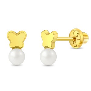 Girls' Polished Drop Screw Back 14k Gold Earrings - In Season Jewelry - 1 of 2