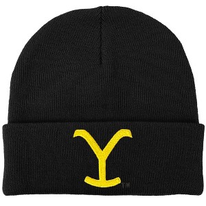 Yellowstone Y Knit Beanie for Men and Women, Black - 1 of 4