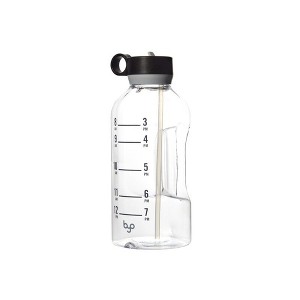 Byo 74 Oz Tritan Water Bottle with Straw (Black), BPA-Free, Leakproof Lid, Wide Mouth Opening, Dishwasher Safe, Travel Handle, Reusable Bottle for Gym - 1 of 1