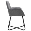vidaXL Dining Chairs 2 pcs Dark Gray Fabric - 4 of 4