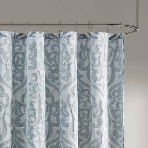 Botanical Print Microfiber Shower Curtain-Ultra-Soft & Lightweight - 1 of 4