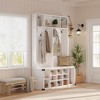 130Cm Hallway Cabinet Set PB Board and MDF Board Panel Cabinet Narrow Modern Hallway Furniture - 3 of 4