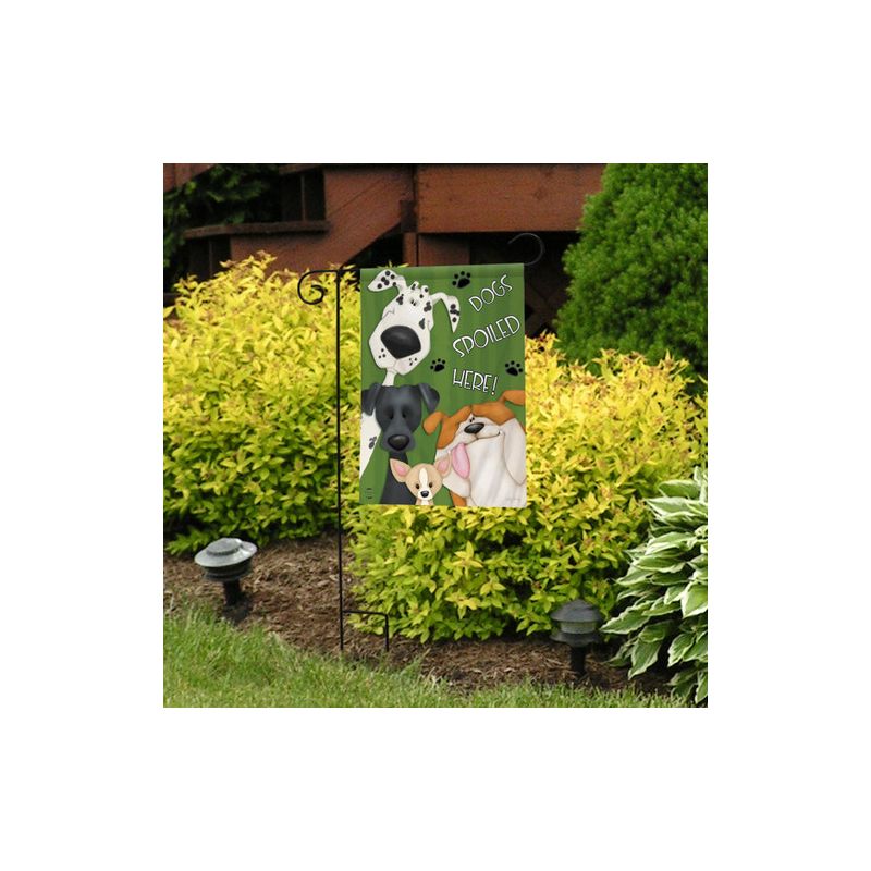 Briarwood Lane Dogs Spoiled Here Garden Flag 12.5" x 18", 3 of 4