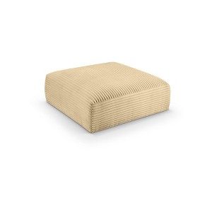 Meridian Furniture,Shaggy Corduroy Performance Fabric Ottoman - 1 of 4