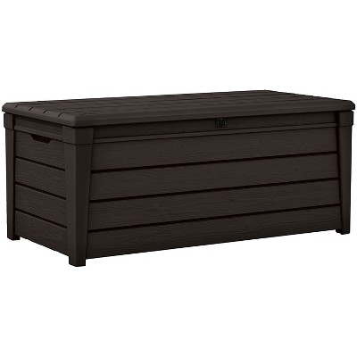 Gemaakt om te onthouden fotografie klasse Keter Brightwood 120 Gallon All Weather Weatherproof Resin Outdoor Backyard  Patio Porch Garden Deck Storage Box Bench With Easy Lift, Espresso Brown :  Target