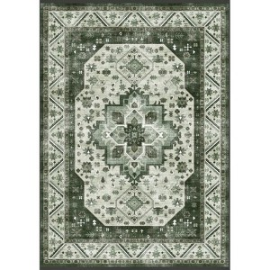 Coolmee Washable Rugs Area Rugs Ultra-Thin Anti Slip Backing Rug Vintage Rugs for Living Room Bedroom Office Farmhouse - 1 of 1