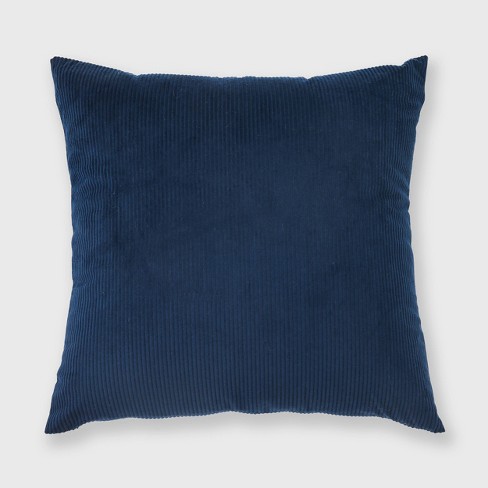 Designart 'Fractal Golden Blue Structure' Contemporary Throw Pillow - Square - 18 in. x 18 in. - Medium