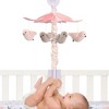 Lambs & Ivy Petals Pink/Gray Birds Musical Baby Crib Mobile Soother Toy - 2 of 4