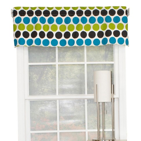 RLF Home Fanci Tailored 100% Cotton with Fully Lined 3" Rod Pocket Valnance for Windows 50" x 14" Multi - image 1 of 4