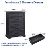 SinCiDo Farmhouse 46" High Dressing Table w/ 5 Drawers,Wide Metal Handles,Suitable for Bedroom,Living Room & Corridor Drawer Cabinets - 3 of 4