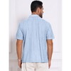 INSPIRE CHIC Men's Camp Collar Button Down Short Sleeve Distressed Ripped Casual Shirts - 3 of 4