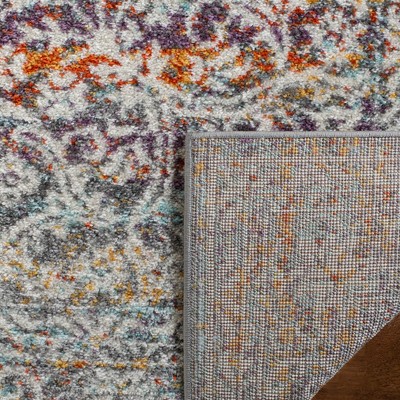 Metro-Mod Chic Gray Synthetic Rectangular Rug, 3' x 5'