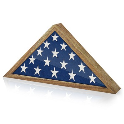 Americanflat Elegant Flag Display Case for Memorial Service and Veteran Burial