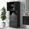 Tall Bathroom Storage Cabinet with Tilt-Out Laundry Hamper, Freestanding Organizer for Laundry Room or Bathroom-Maison Boucle - 3 of 4