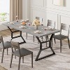 Rectangular Wood Dining Table for 6, Kitchen and Outdoor Party Table with Extra Heavy Duty Metal Legs, Ideal for Dining Room or Outdoor Use. - 3 of 4
