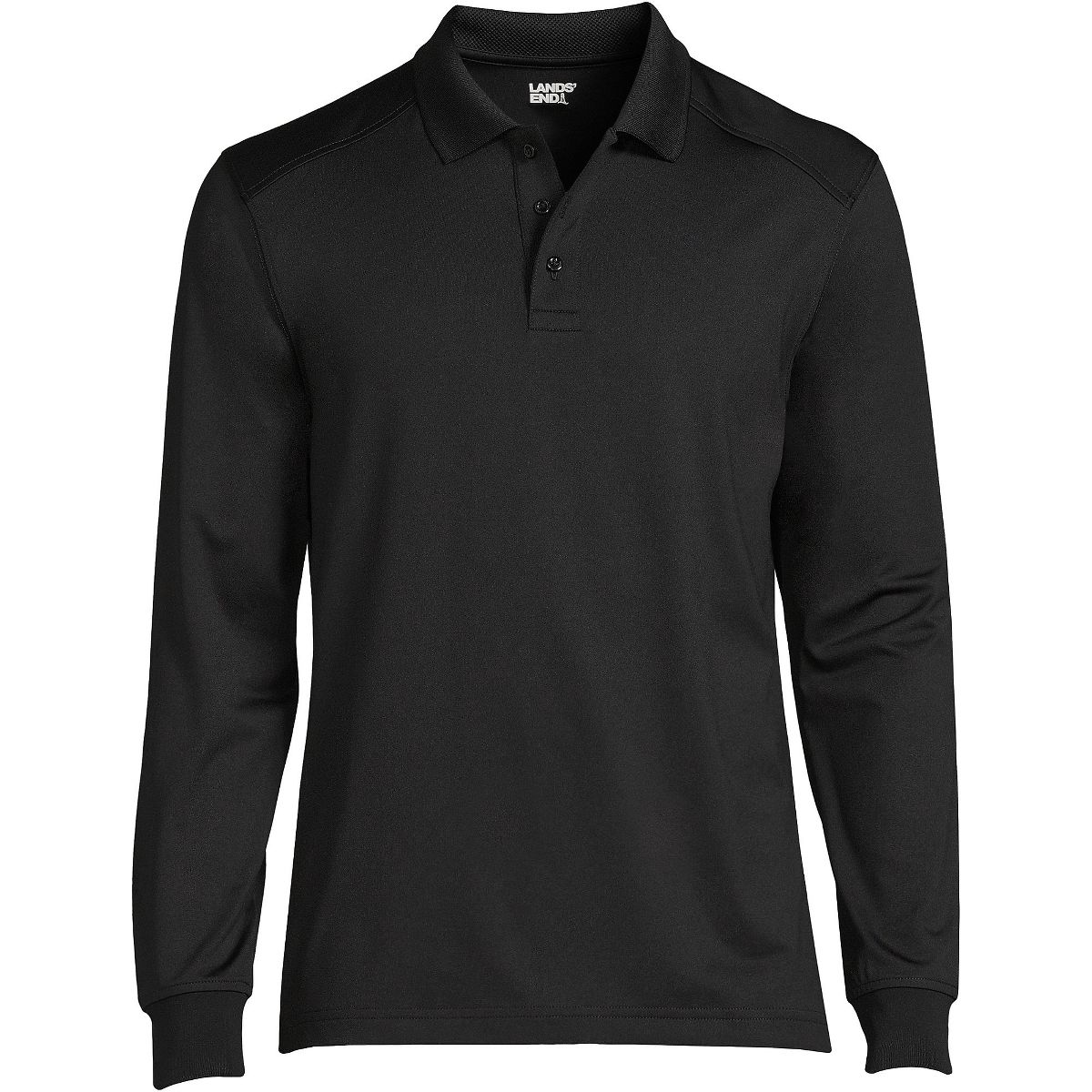 Lands' End School Uniform Men's Long Sleeve Rapid Dry Polo Shirt - thumbnail 7