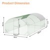 Metal Chicken Coop, Large Chicken Run with Double Door and Upgrade Tri-Supporting,  Chicken Runs for Yard with Cover, Outdoor Poultry Pen - 3 of 4