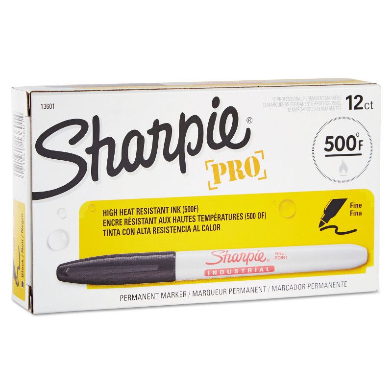 Sharpie Industrial Permanent Markers Fine Tip Black Dozen (13601A), 1 of 5
