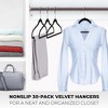 OSTO 30 Pack Premium Velvet Hangers, Non-Slip Adult Hangers with Pants Bar and Notches, Thin Space Saving 360-Degree Swivel Hook - 2 of 4