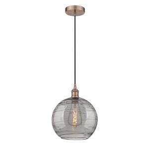 Athens Deco Swirl - 1 Light Mini Pendant In Industrial Style-14.75 Inches Tall and 12 Inches Wide - 1 of 1