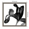 Amanti Art Iris I Black on White by David Pollard Canvas Wall Art Print Framed 16 x 16-in. - 4 of 4