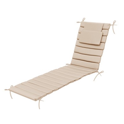 Pellebant 72inch Patio Chaise Lounge Chairs Cushion 22D Sponge 220gsm Polyester Fabric