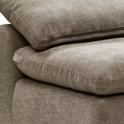 Naveen 23'' Khaki Linen Modular Armless Chair