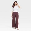 Women's Mid-Rise Wide Leg Linen Pull-On Pants - A New Day™ - 3 of 3