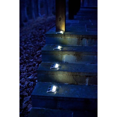 Bronze Solar Powered LED Outdoor Deck Floodlights, Set of 4