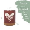 Elanze Designs Floral Heart Flowers Arrangement Love� Ceramic Cork Bottom Red Large Capacity Utensil Holder Crock for Countertop Storage, Stylish & - 2 of 4
