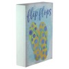 Northlight 7.25” Decorative Yellow and Orange with Blue Polka Dots “Flip Flops” Wooden Wall Plaque - 2 of 3