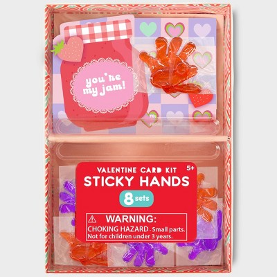 Paper Magic 8ct Sticky Hand Valentine's Day Exchange Cards