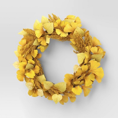 Goldenrod Mix Fall Wreath - Threshold™