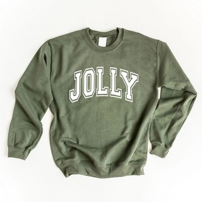 Simply Sage Market Women's Graphic Sweatshirt Jolly Varsity Thick Outline