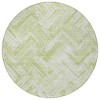 Green And Ivory Geometric Washable Indoor Outdoor Area Rug - 4 of 4