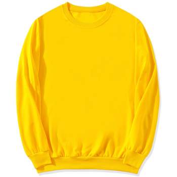 Lars Amadeus Men's Regular Fit Long Sleeve Solid Color Round Neck Pullover Sweatshirt