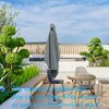 Aghana Digitals 6x9ft Rectangular Patio Umbrella with Crank Lift & Push Button Tilt, Waterproof - 2 of 2