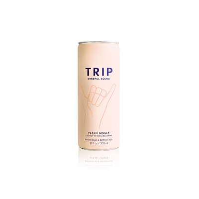 Trip Mindful Blend Peach Ginger Lightly Sparkling Botanical - 12 fl oz Can