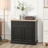 HOMCOM Sideboard Buffet Cabinet with Storage Drawers, 2 Door Kitchen Storage Cabinet with Adjustable Shelves, Coffee Bar for Living Room - 2 of 4