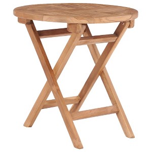 vidaXL Folding Patio Table 17.7 inches  Solid Teak Wood - 1 of 4