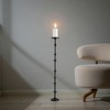 Tall Decorative Metal Floor Candle Holder - Modern Pillar Candle Stand for Home or Event Centerpieces for Console Tables - 36", Black - 4 of 4