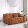 NicBex 64.96 Inch Boucle Loveseat Sofa,2-Seater Upholstered Sofa with 2 Round Pillows for Living Room,Office,Apartment,Brown - 2 of 4