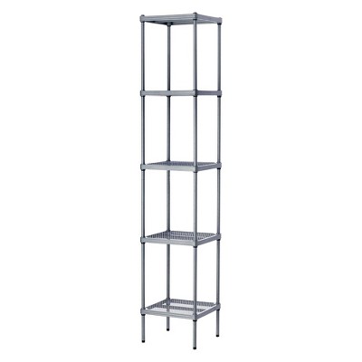 Origami General Purpose Foldable 3 Tiered Storage Rack Shelving Unit With  Wheels For Home, Garage, Or Office Organization, Pewter (2 Pack) : Target