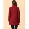 INSPIRE CHIC Women's Winter Stand Collar Single Breasted Mid-thigh Long Overcoat - 4 of 4